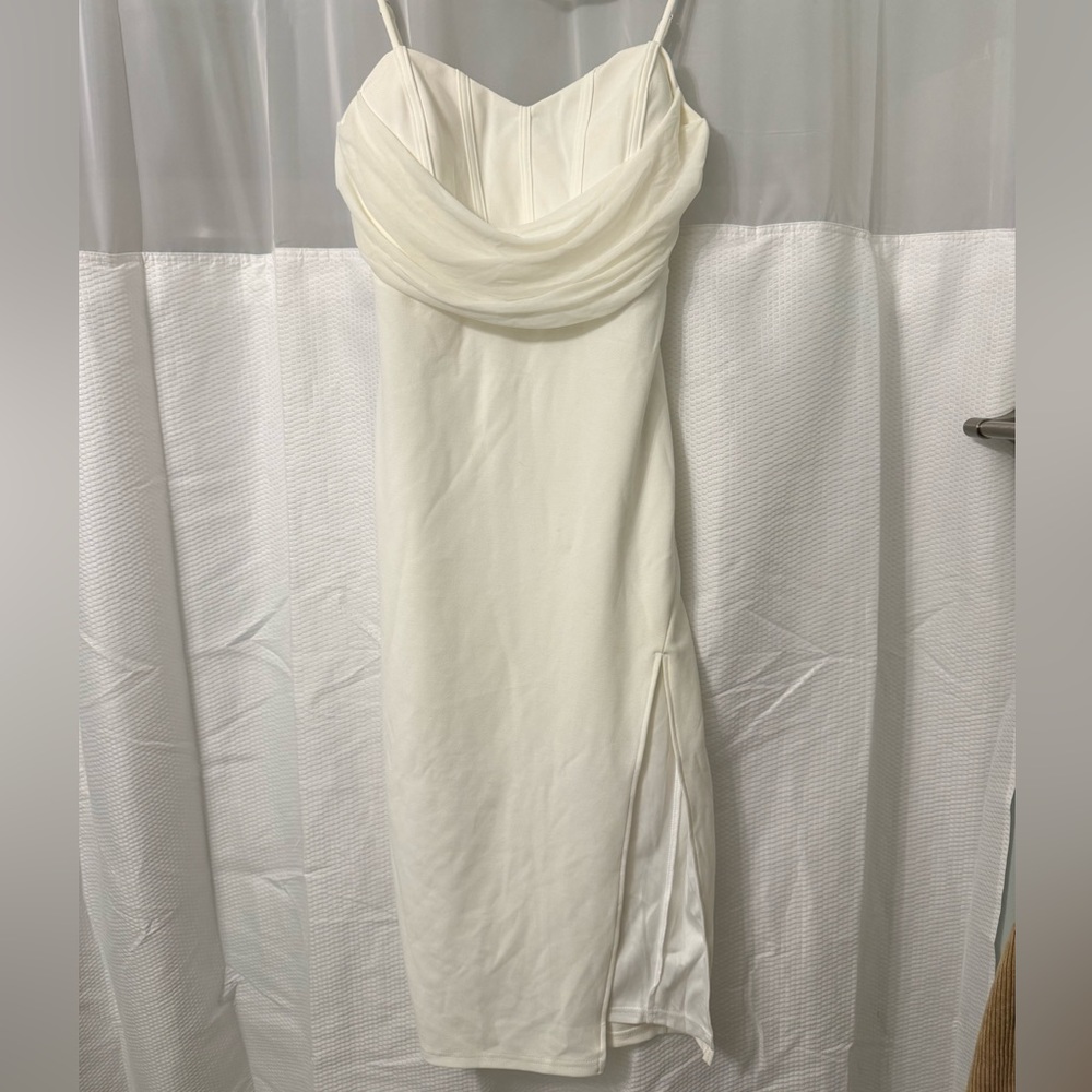 SHEIN Crepe White Dress